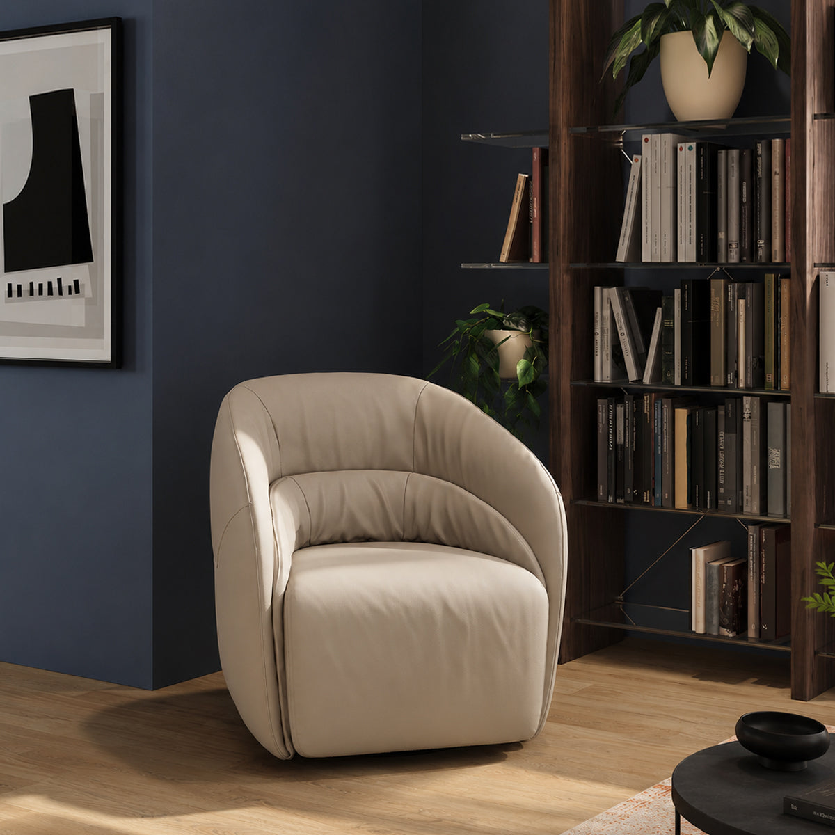 КОЖЕНО КРЕСЛО NATUZZI EDITIONS BOTAO C218 25 LEISURE 25VI