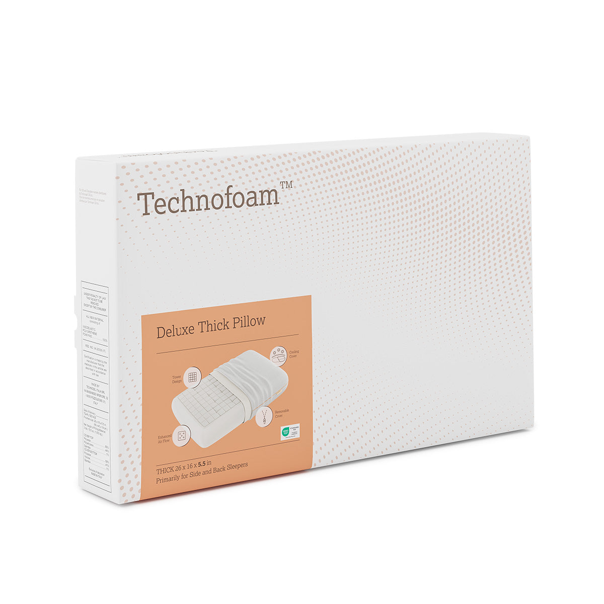 ВЪЗГЛАВНИЦА TECHNOGEL TECHNOFOAM DELUXE С ОХЛАЖДАЩ КАЛЪФ