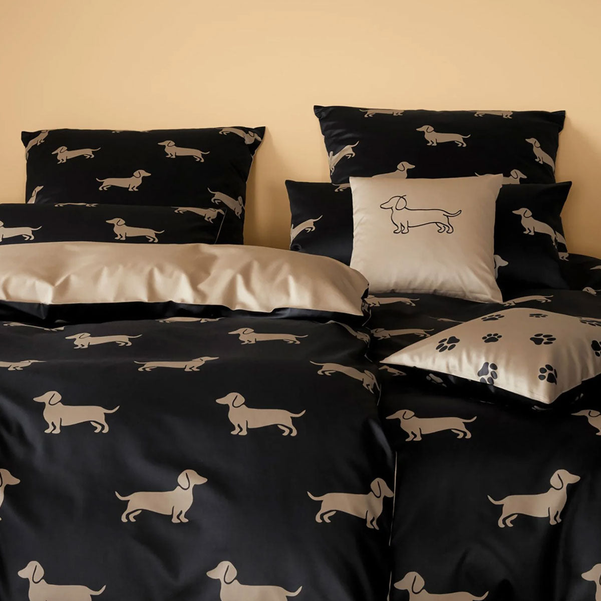 СПАЛЕН КОМПЛЕКТ ELEGANTE DOGS BLACK BEIGE 24540/09