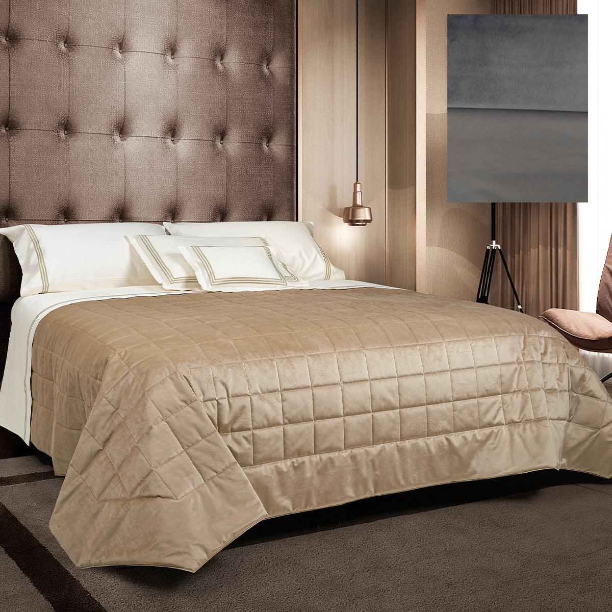 КУВЕРТЮРА SIGNORIA VELVET GREY 270/270