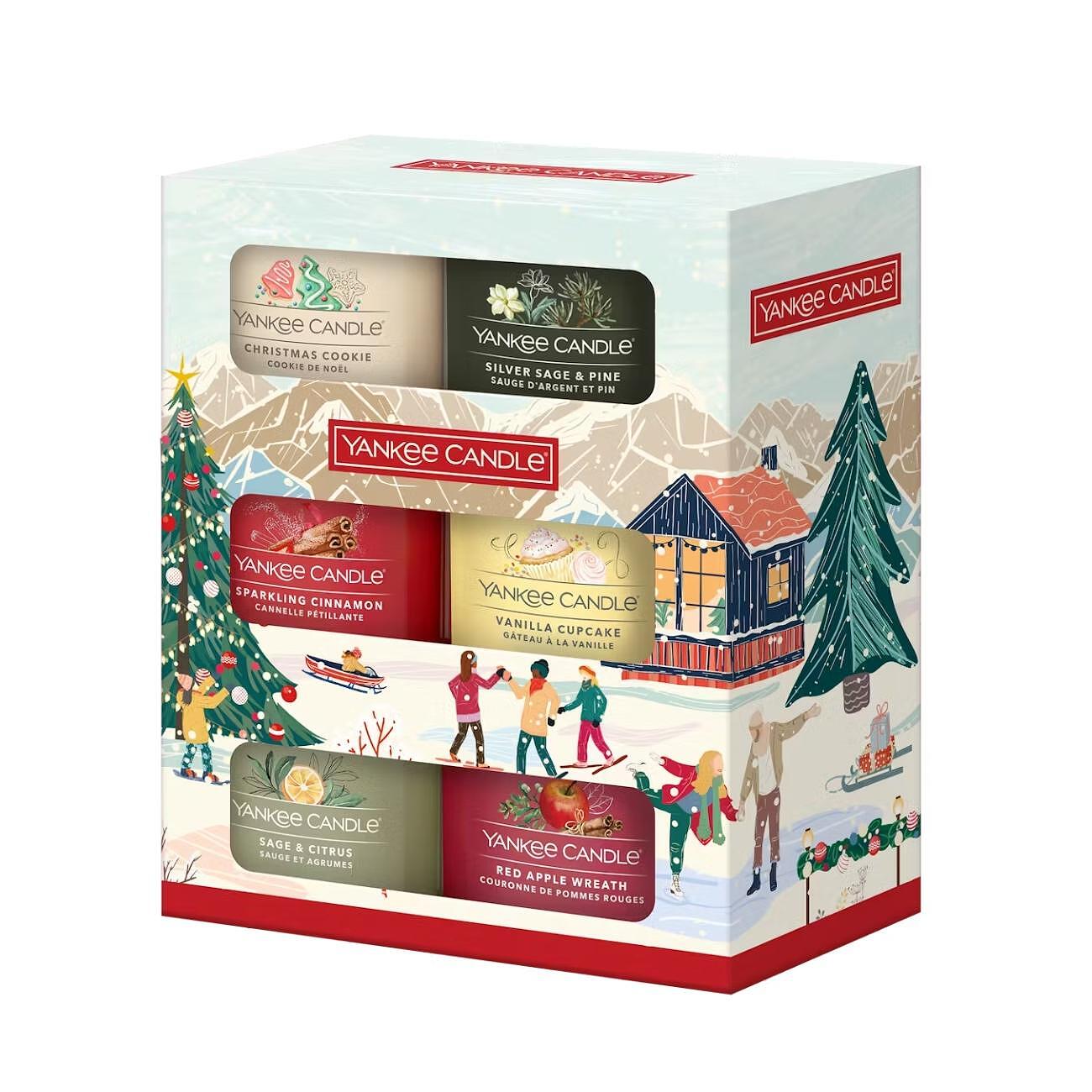 КОЛЕДЕН КОМПЛЕКТ YANKEE CANDLE 6 ВОТИВА SIGNATURE