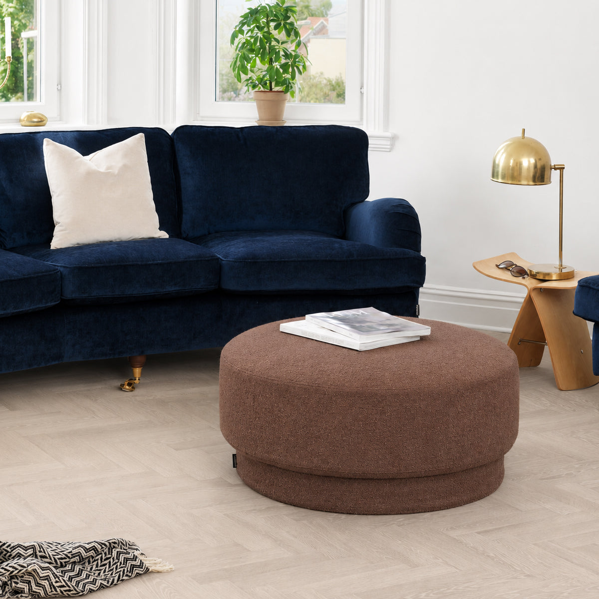 ТАБУРЕТКА FURNINOVA CORK BIG B TRAPANI MAHOGANY d80 СМ
