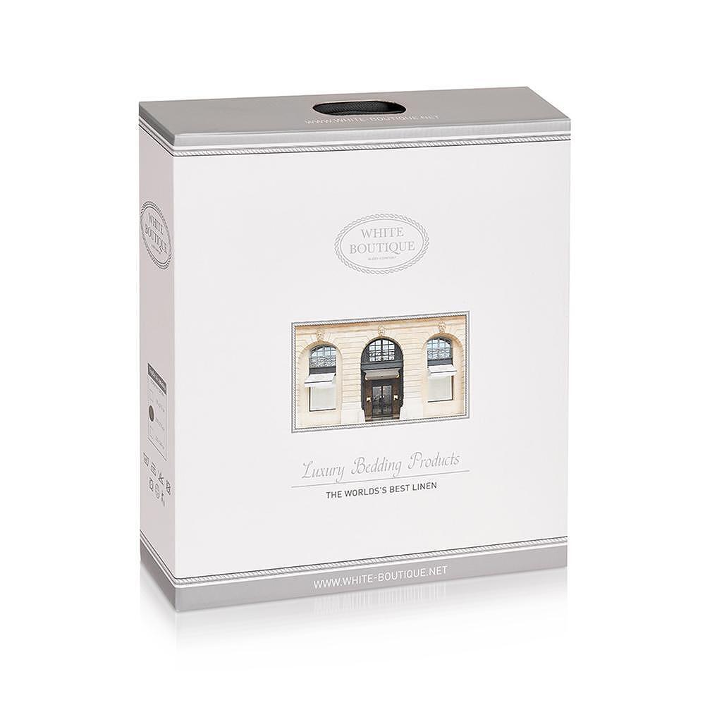 ЧАРШАФ С ЛАСТИК WHITE BOUTIQUE САТЕН ЧЕРНО