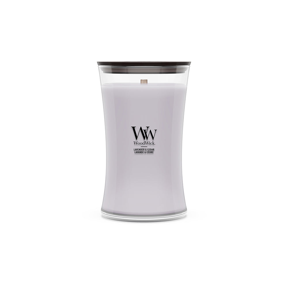 СВЕЩ WOOD WICK LAVANDER AND CEDAR ГОЛЯМ БУРКАН