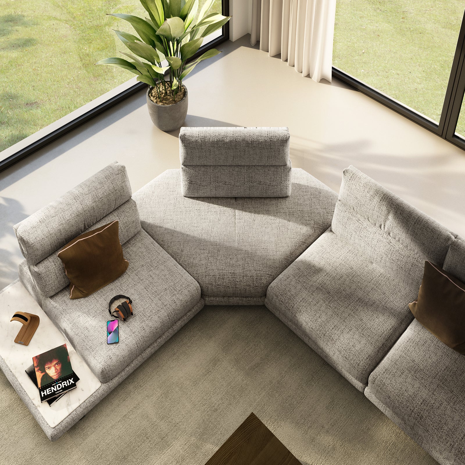 ЪГЛОВ ДИВАН NATUZZI EDITIONS ROMA