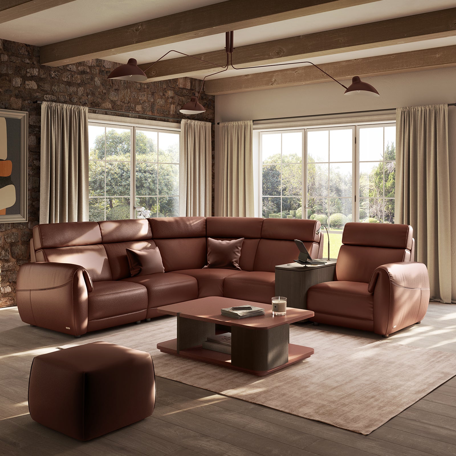 КОЖЕН ДИВАН NATUZZI EDITIONS NUVIA