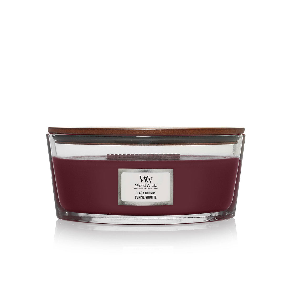 СВЕЩ WOOD WICK BLACK CHERRY ЕЛИПСА