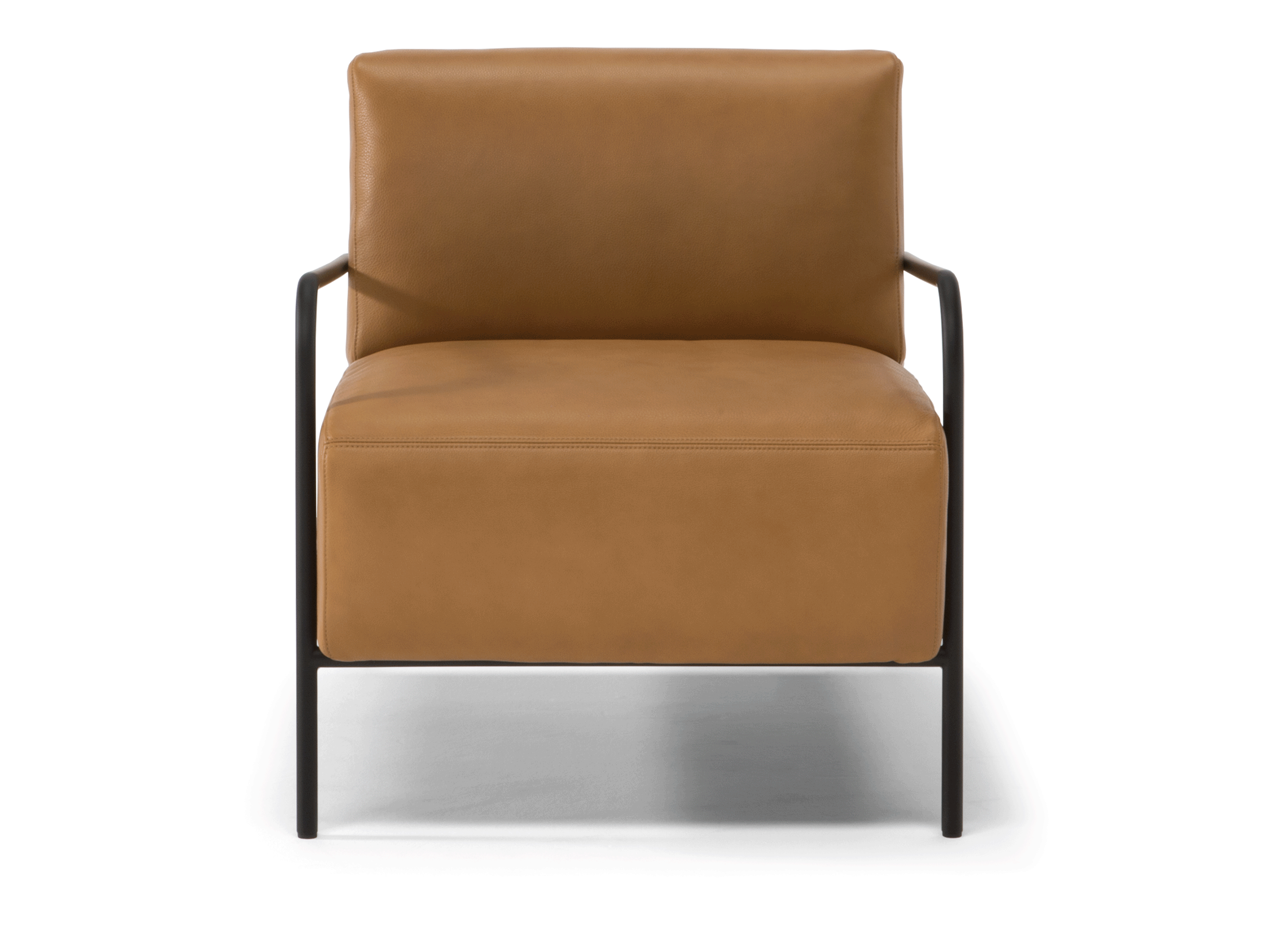 КОЖЕНО КРЕСЛО NATUZZI EDITIONS BIT C247 СЪС СТРАНИЧЕН ДЖОБ 15 LE MANS 1581