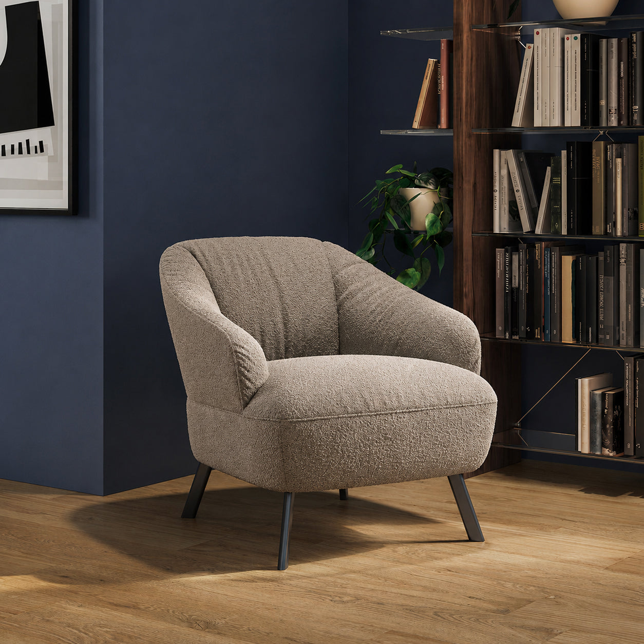 КРЕСЛО NATUZZI EDITIONS DAMEN C219 ТЕКСТИЛ 78 REMO 78018803