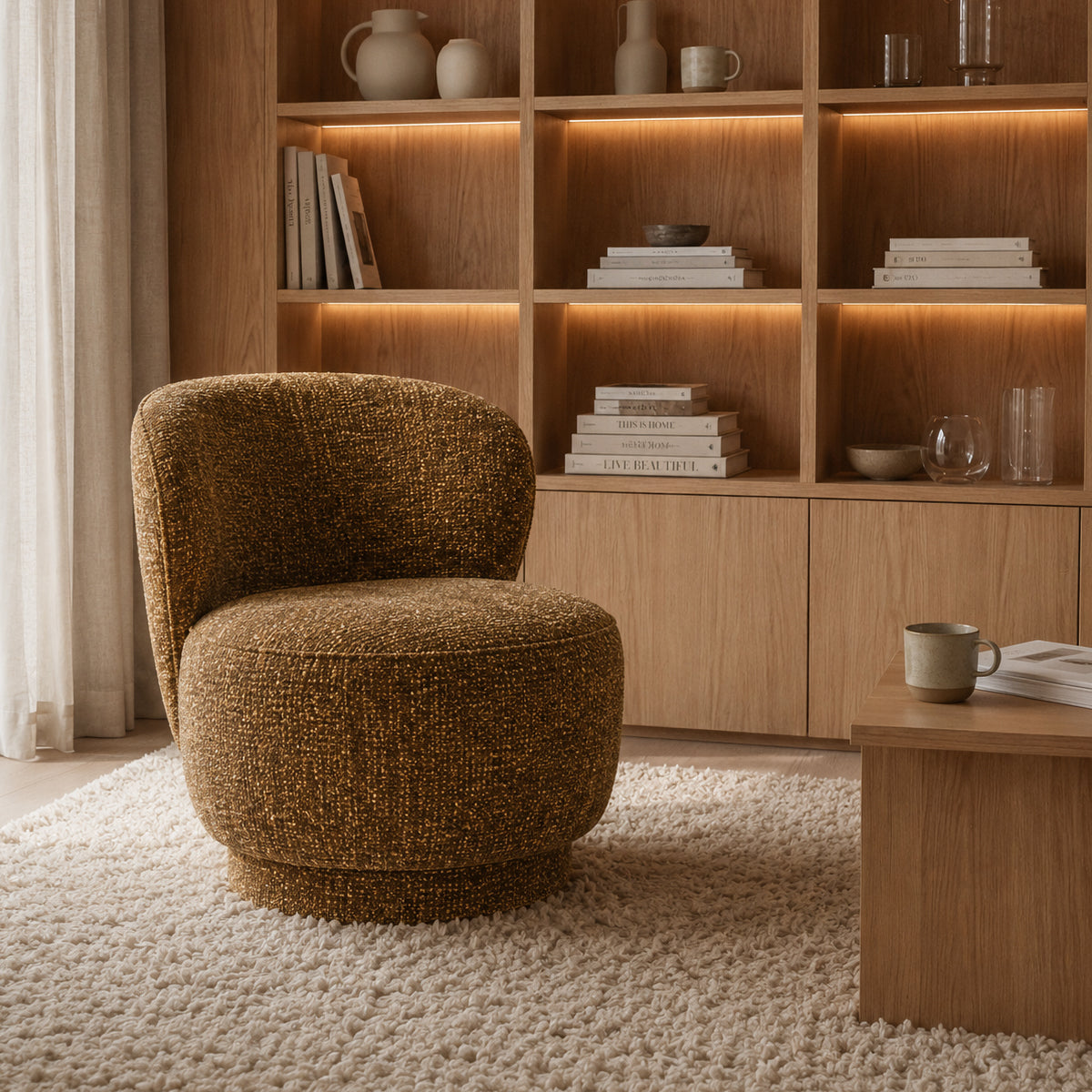 ВЪРТЯЩО СЕ КРЕСЛО FURNINOVA LOREN C ZENITH FOREST60/65/71 СМ