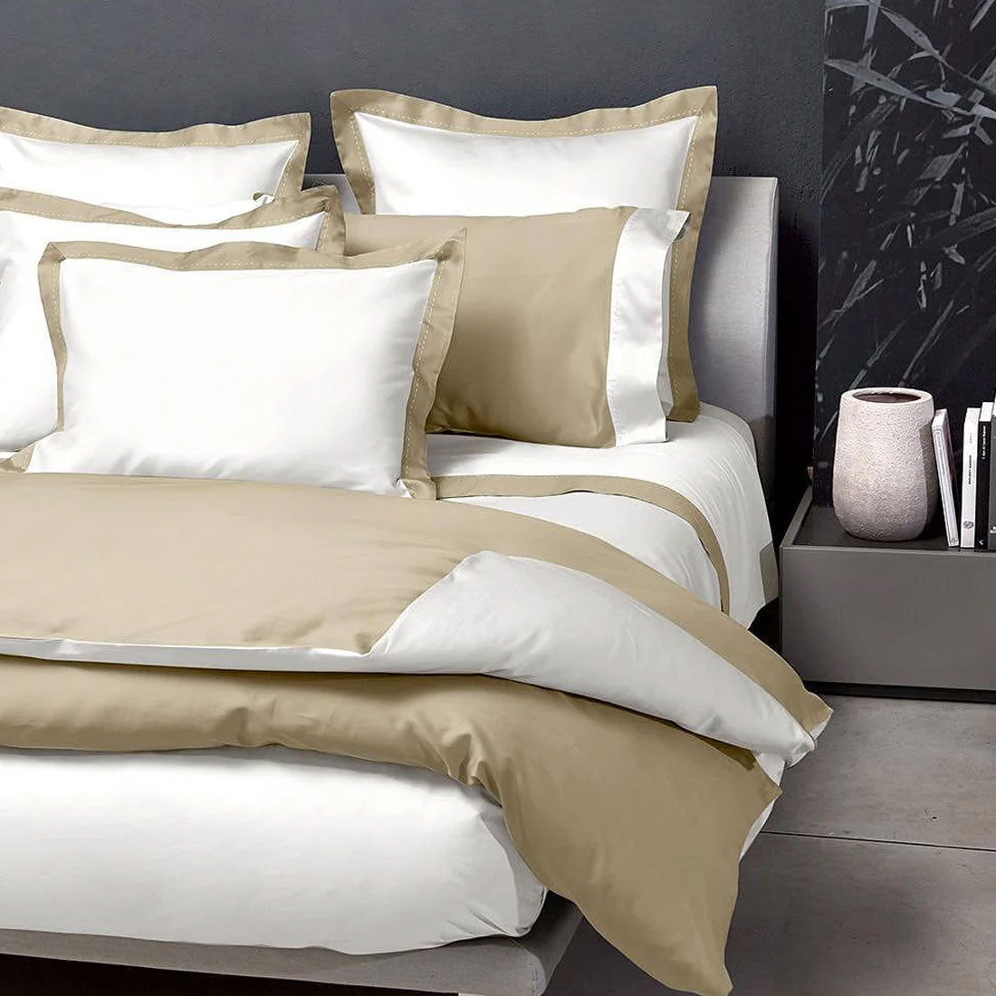 СПАЛЕН КОМПЛЕКТ SIGNORIA DOUBLE WHITE/TAUPE
