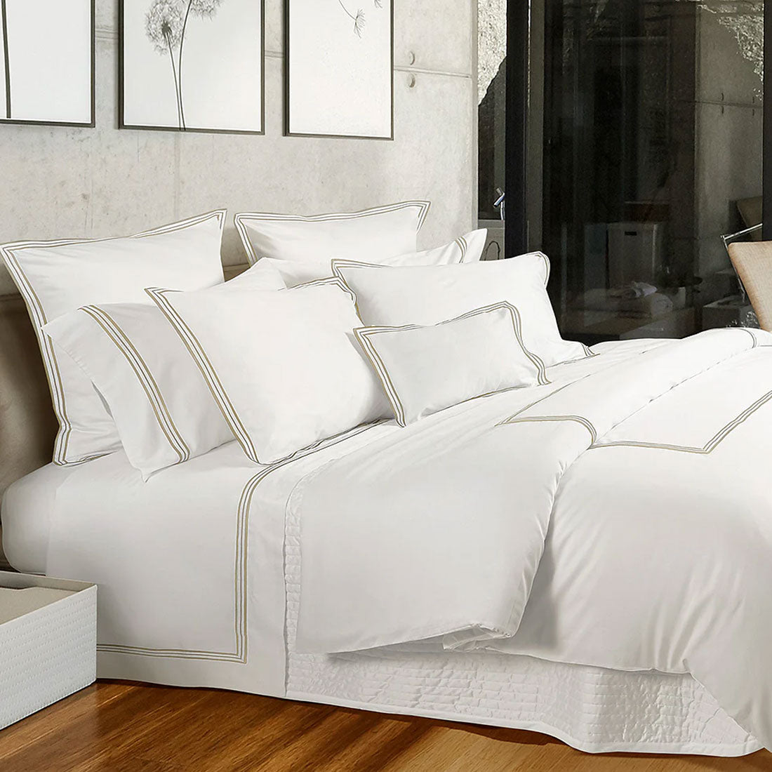СПАЛЕН КОМПЛЕКТ SIGNORIA NETTUNO WHITE/TAUPE