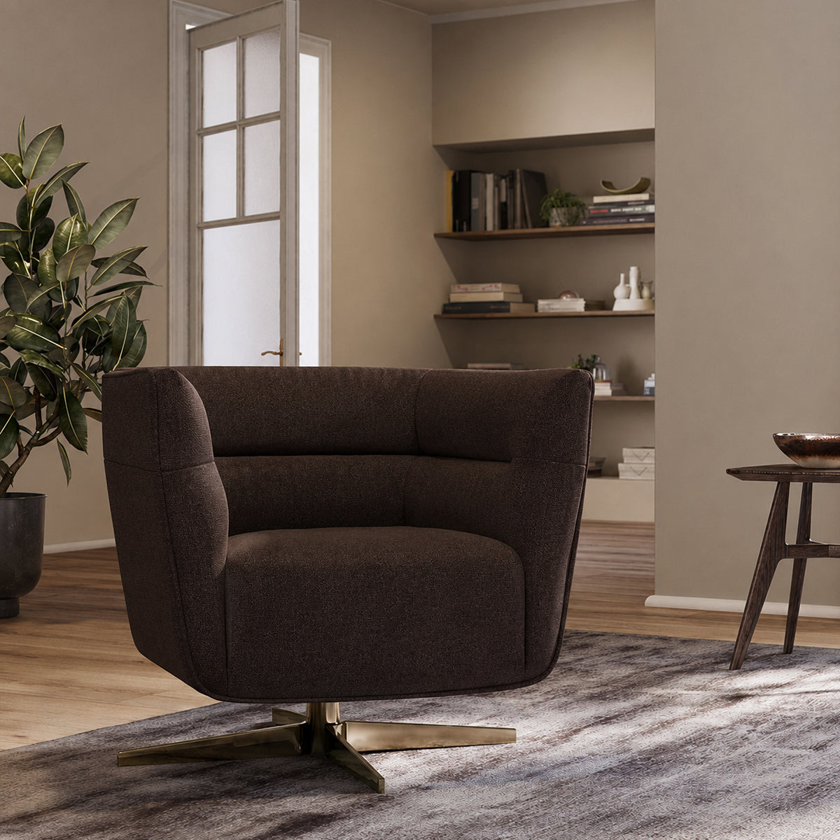 КРЕСЛО NATUZZI EDITIONS SPIRITOSA C117 ТЕКСТИЛ 78 CUPIDO 78017907