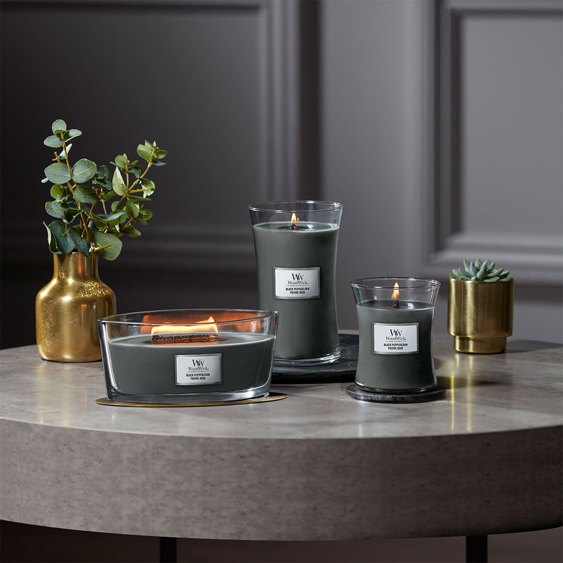 СВЕЩ WOOD WICK BLACK PEPPERCORN