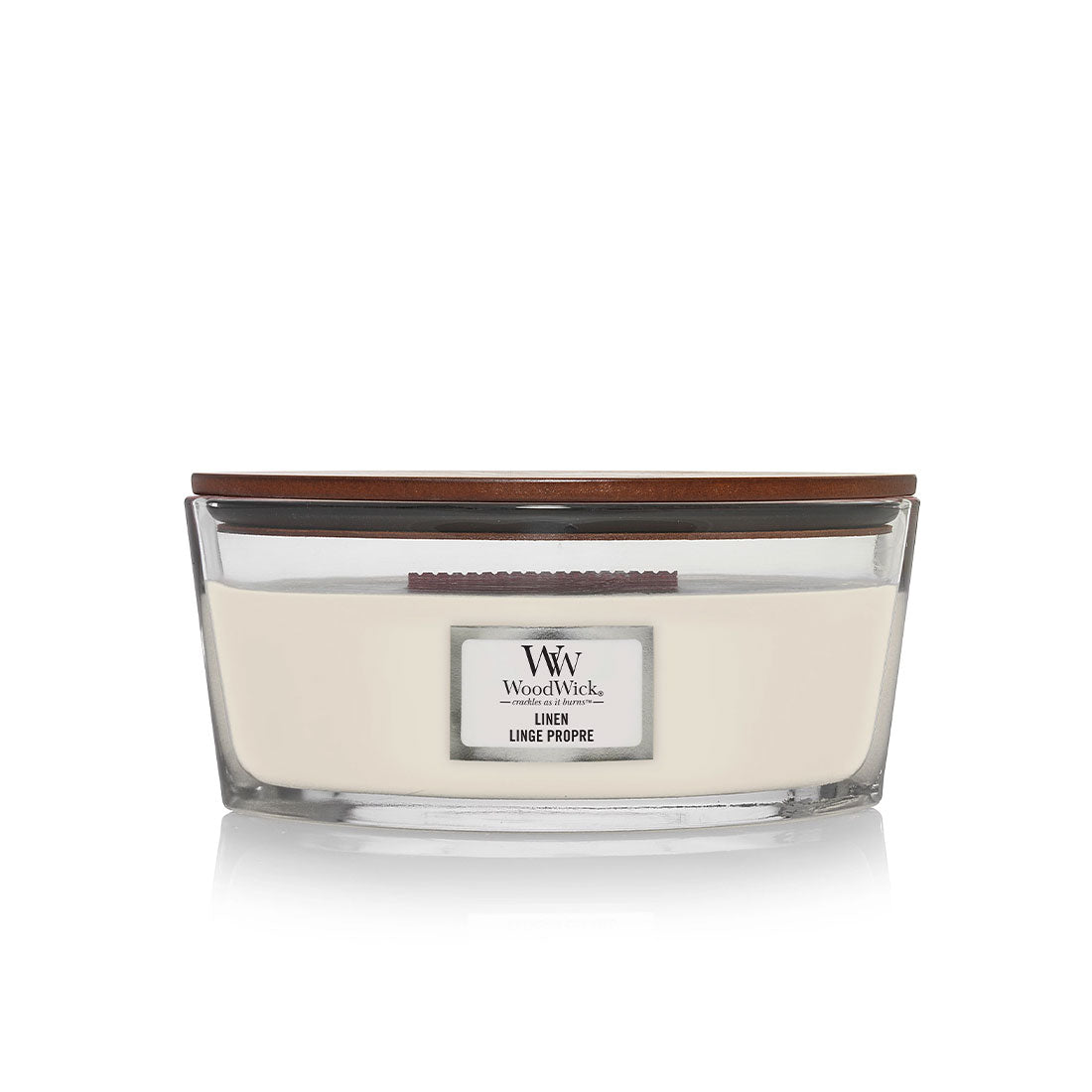 СВЕЩ WOOD WICK LINEN ЕЛИПСА