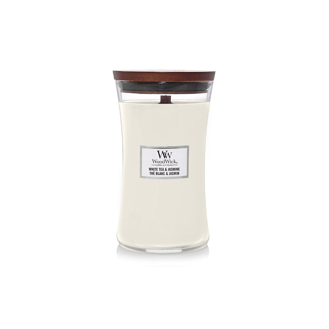 СВЕЩ WOOD WICK WHITE TEA AND JASMINE