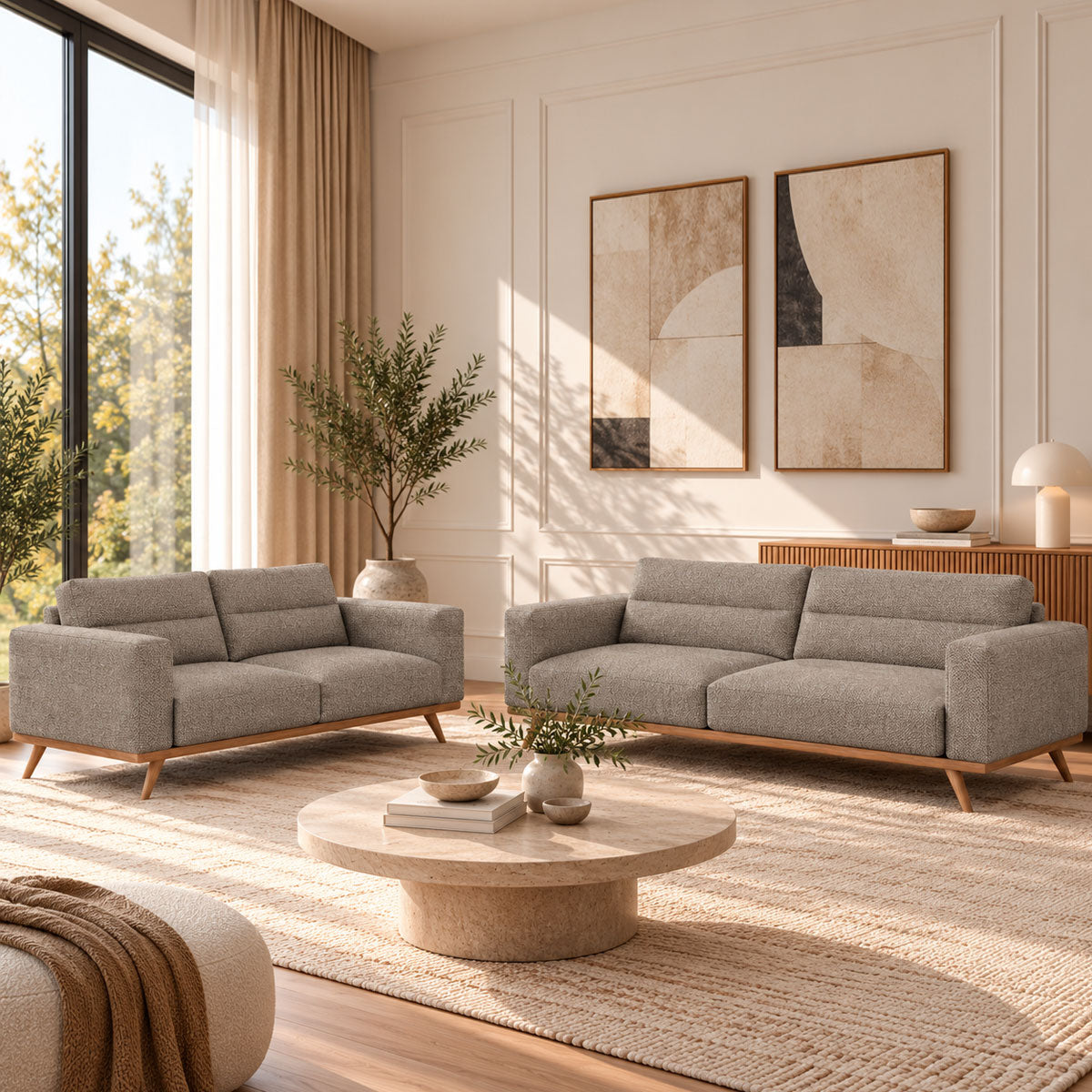 ДВУМЕСТЕН И ТРИМЕСТЕН ДИВАН NATUZZI EDITIONS ADRENALINA ТЕКСТИЛ JUPITER 78018903