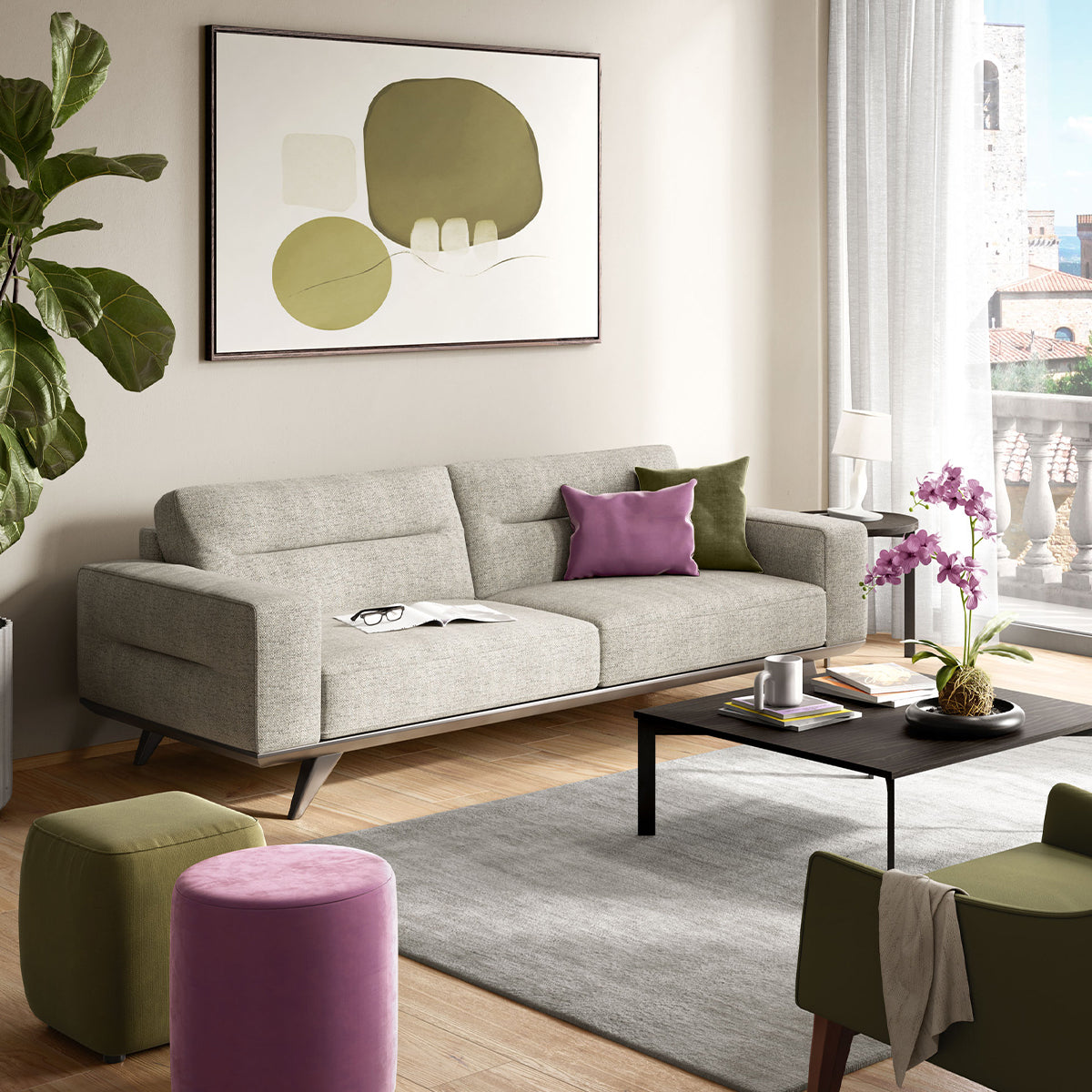 КОЖЕН ДИВАН NATUZZI EDITIONS ADRENALINA