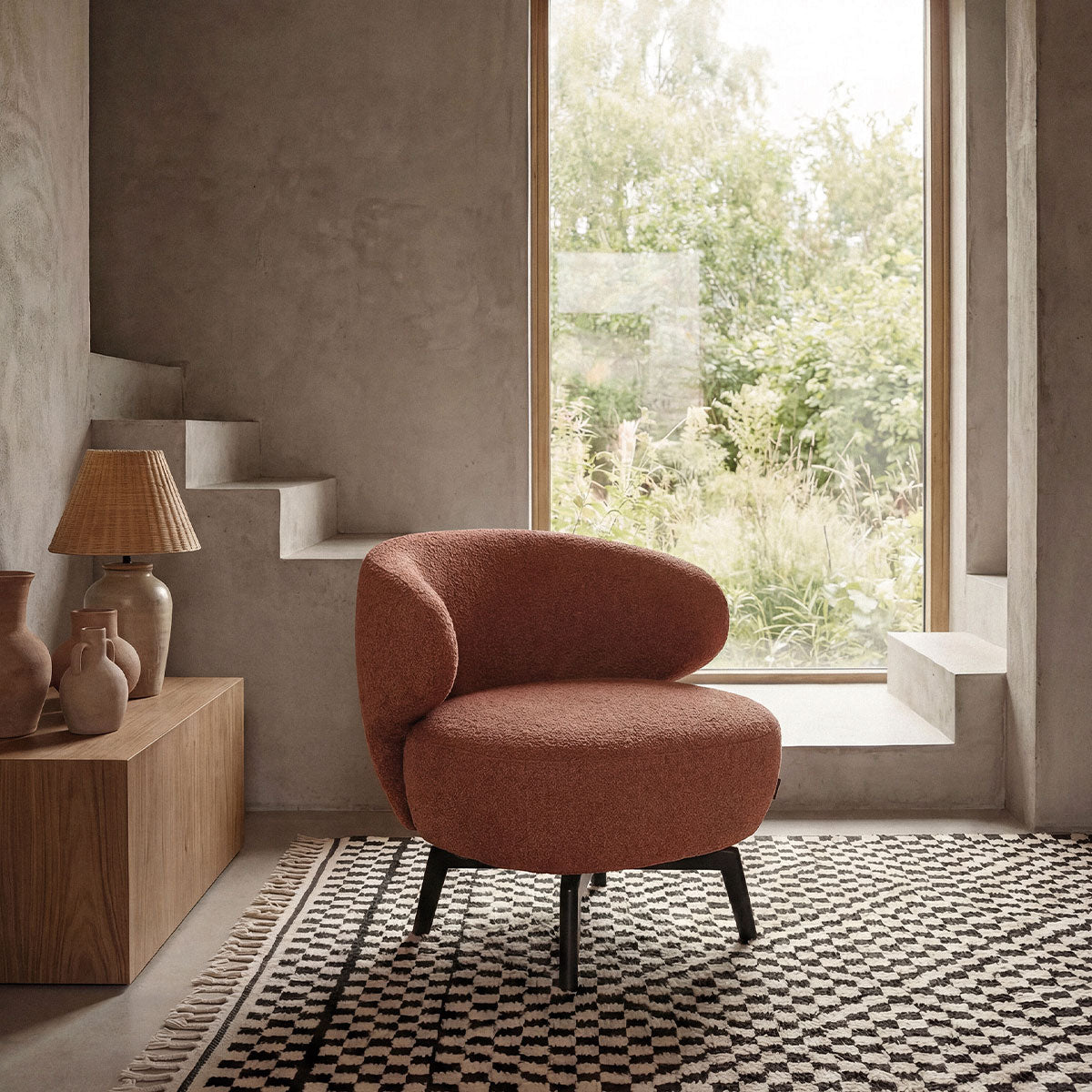 ВЪРТЯЩО СЕ КРЕСЛО FURNINOVA AILA A MAKALU MAGNOLIA 65/70/70 СМ