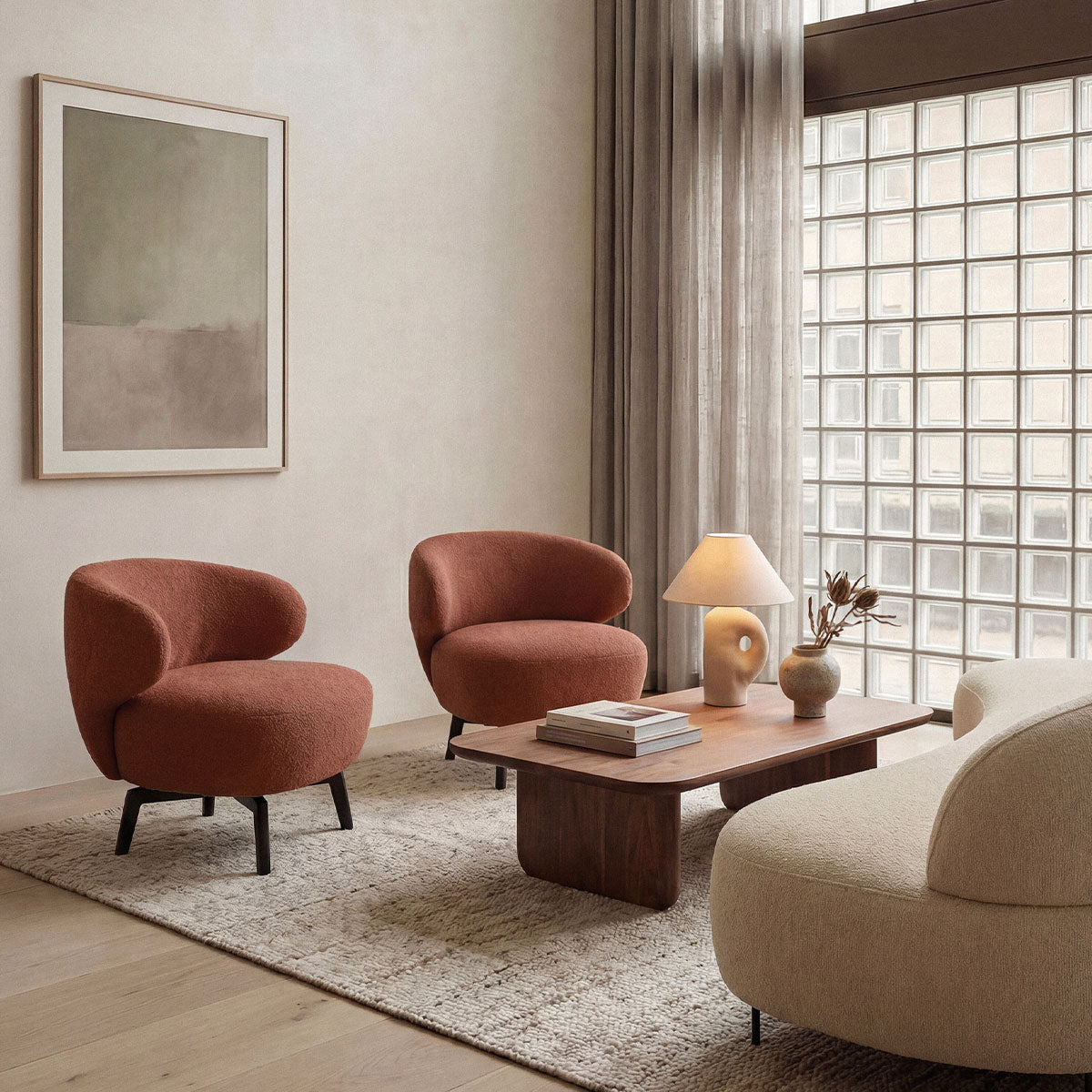 ВЪРТЯЩО СЕ КРЕСЛО FURNINOVA AILA A MAKALU MAGNOLIA 65/70/70 СМ