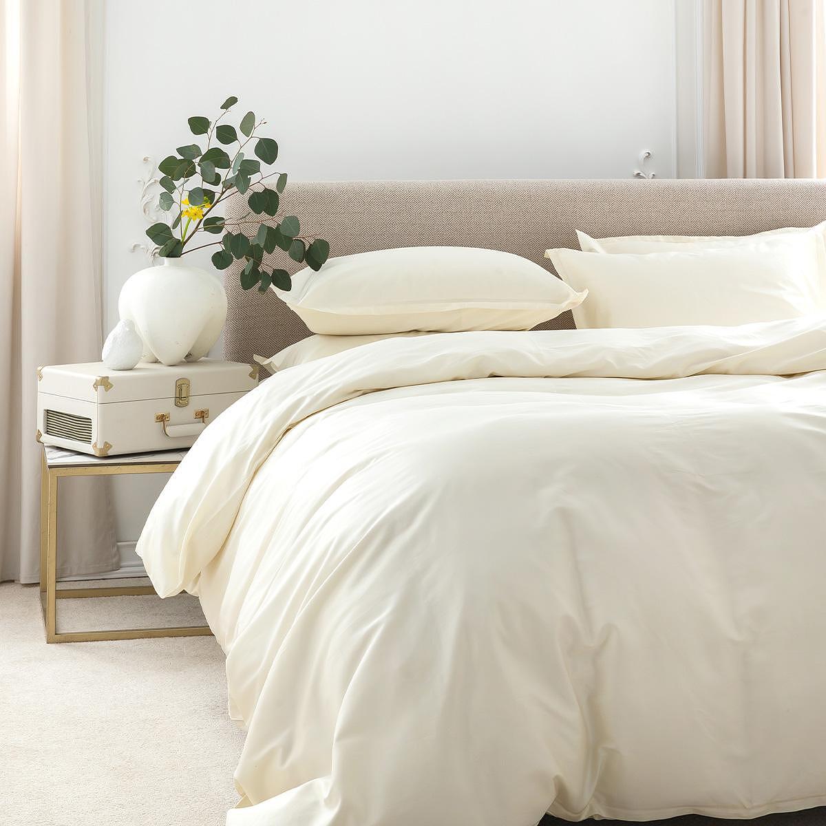 ДОЛЕН ЧАРШАФ WHITE BOUTIQUE САТЕН ANTIQUE WHITE