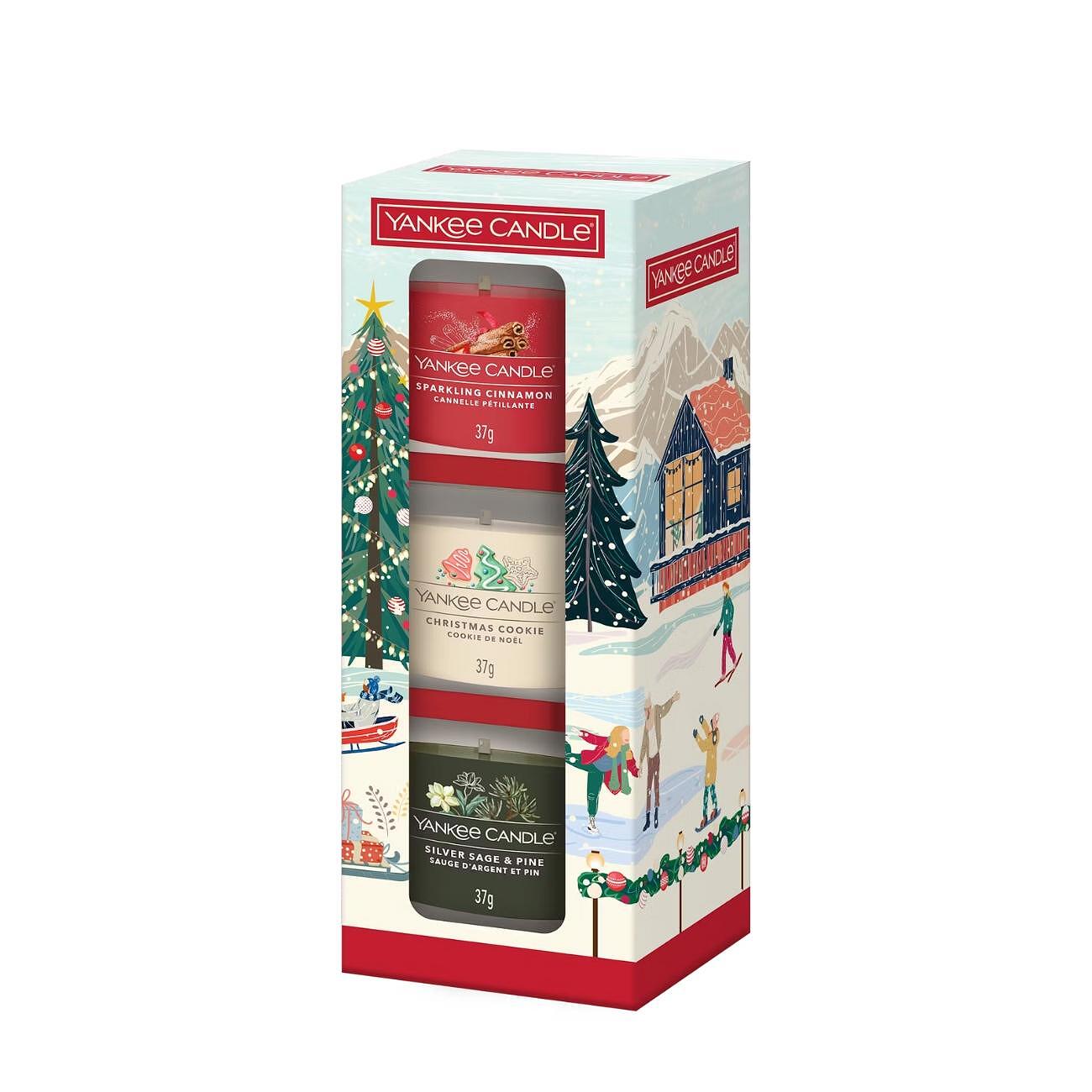 КОЛЕДЕН КОМПЛЕКТ СВЕЩИ YANKEE CANDLE 3 ВОТИВА 2025 CHRISTMAS CLASSICS