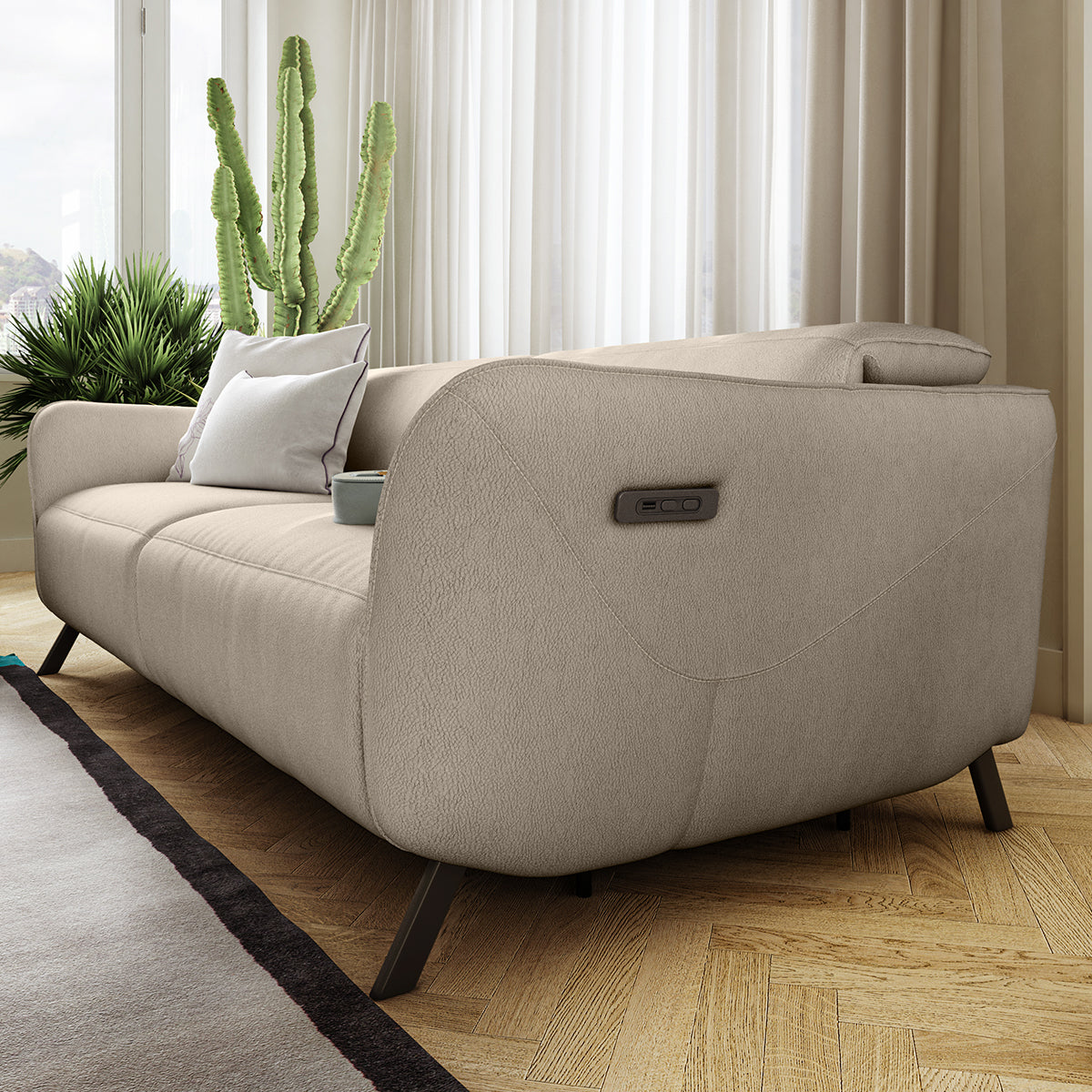 ДВУМЕСТЕН И ТРИМЕСТЕН ДИВАН NATUZZI EDITIONS LIMA КОЖА