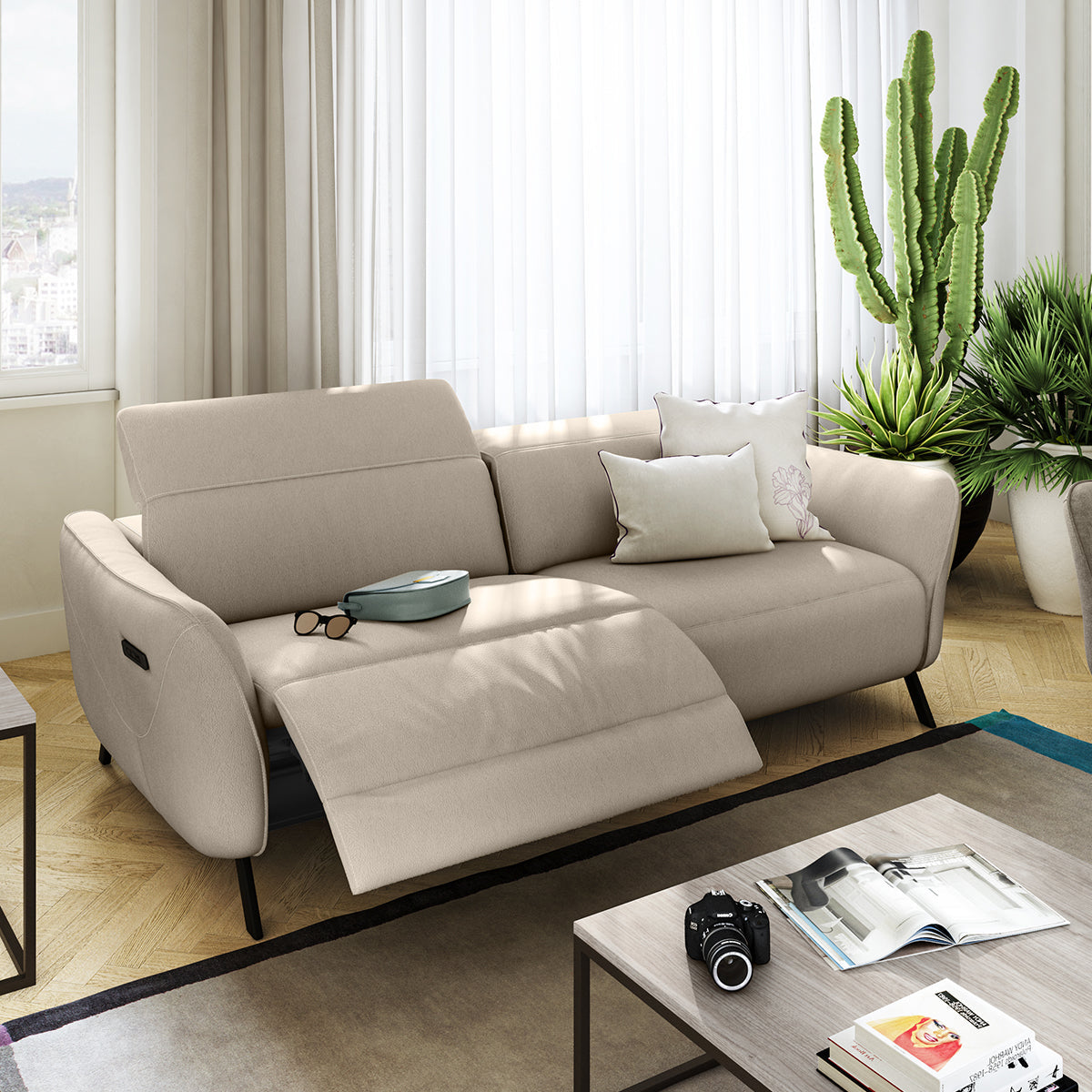 ЪГЛОВ ДИВАН NATUZZI EDITIONS LIMA КОЖА