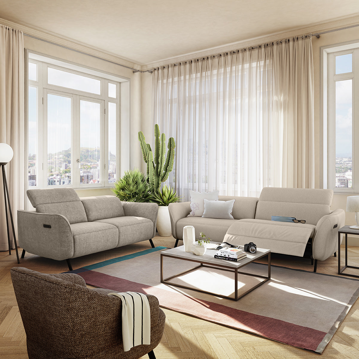 ЪГЛОВ ДИВАН NATUZZI EDITIONS LIMA КОЖА