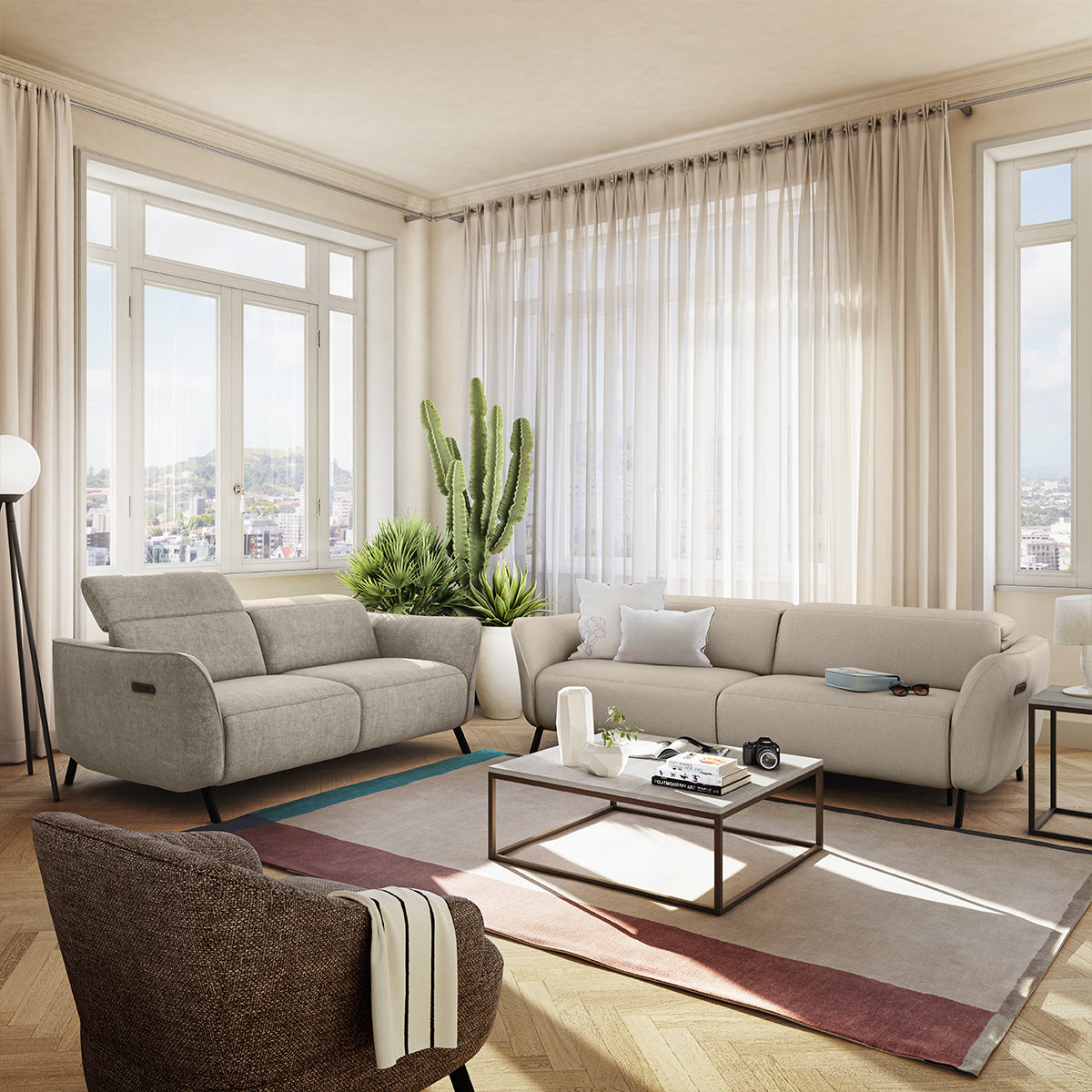 ЪГЛОВ ДИВАН NATUZZI EDITIONS LIMA КОЖА