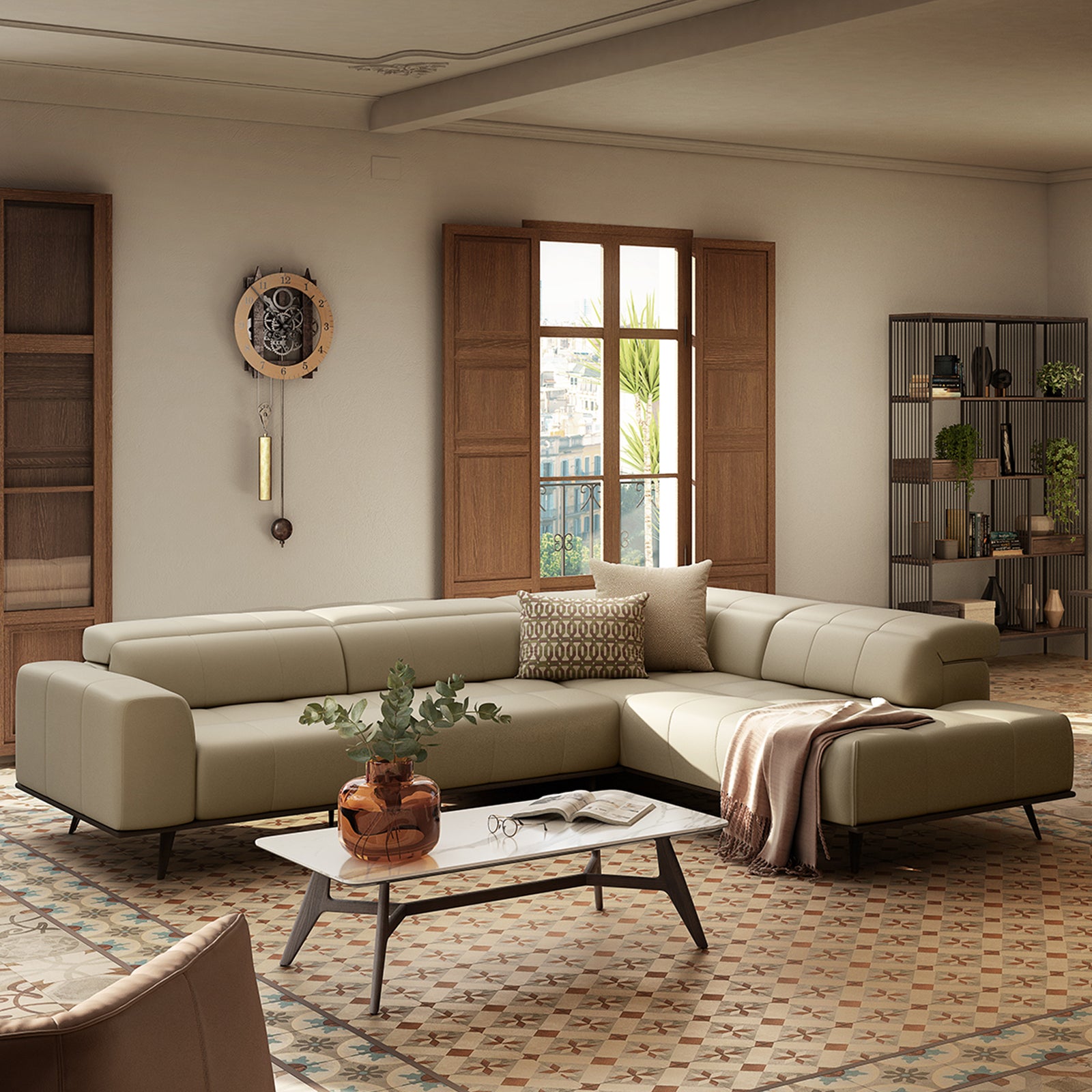 КОЖЕН ДИВАН NATUZZI EDITIONS SCACCO