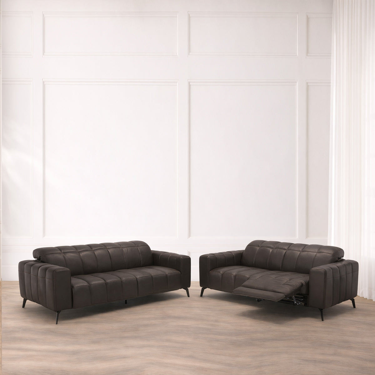 ДВУМЕСТЕН И ТРИМЕСТЕН ДИВАН С МЕХАНИЗЪМ NATUZZI EDITIONS PORTENTO КОЖА