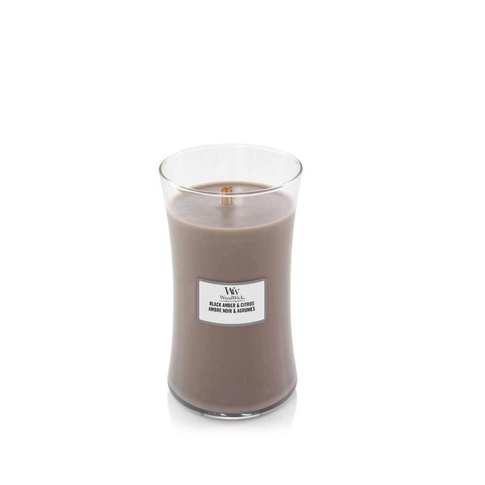 СВЕЩ WOOD WICK BLACK AMBER CITRUS